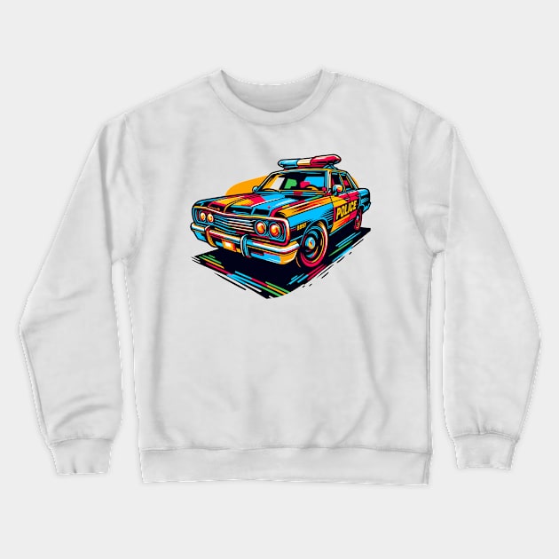 Police Crewneck Sweatshirt by Vehicles-Art